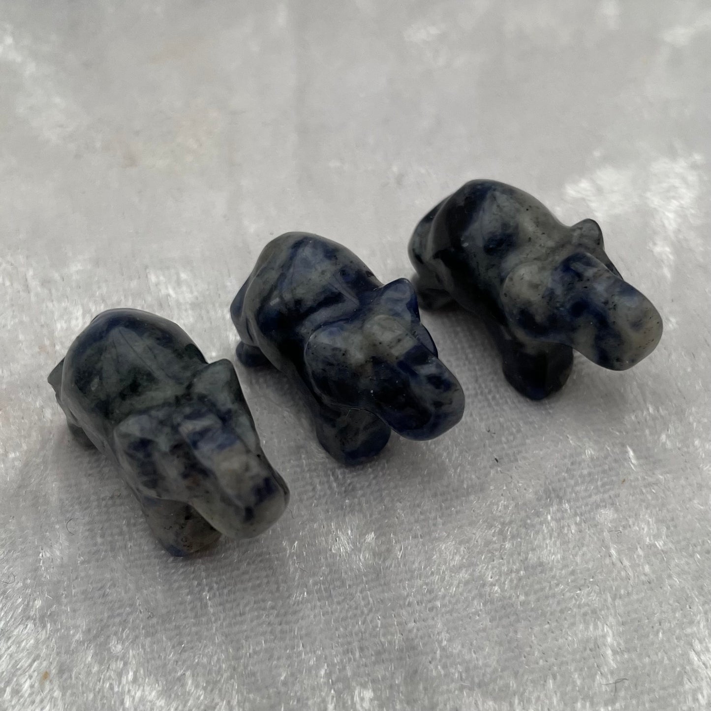 Sodalite Elephant Carvings
