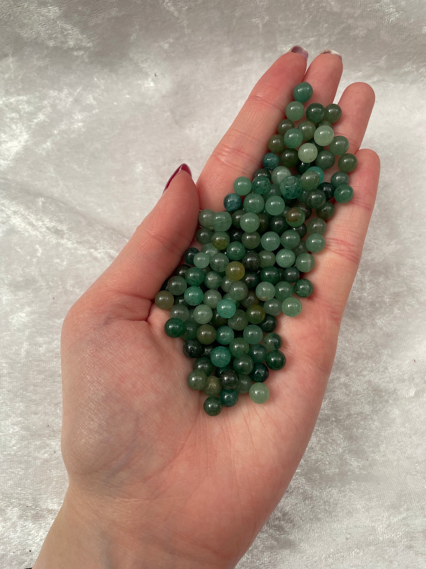 Tiny Green Aventurine Spheres