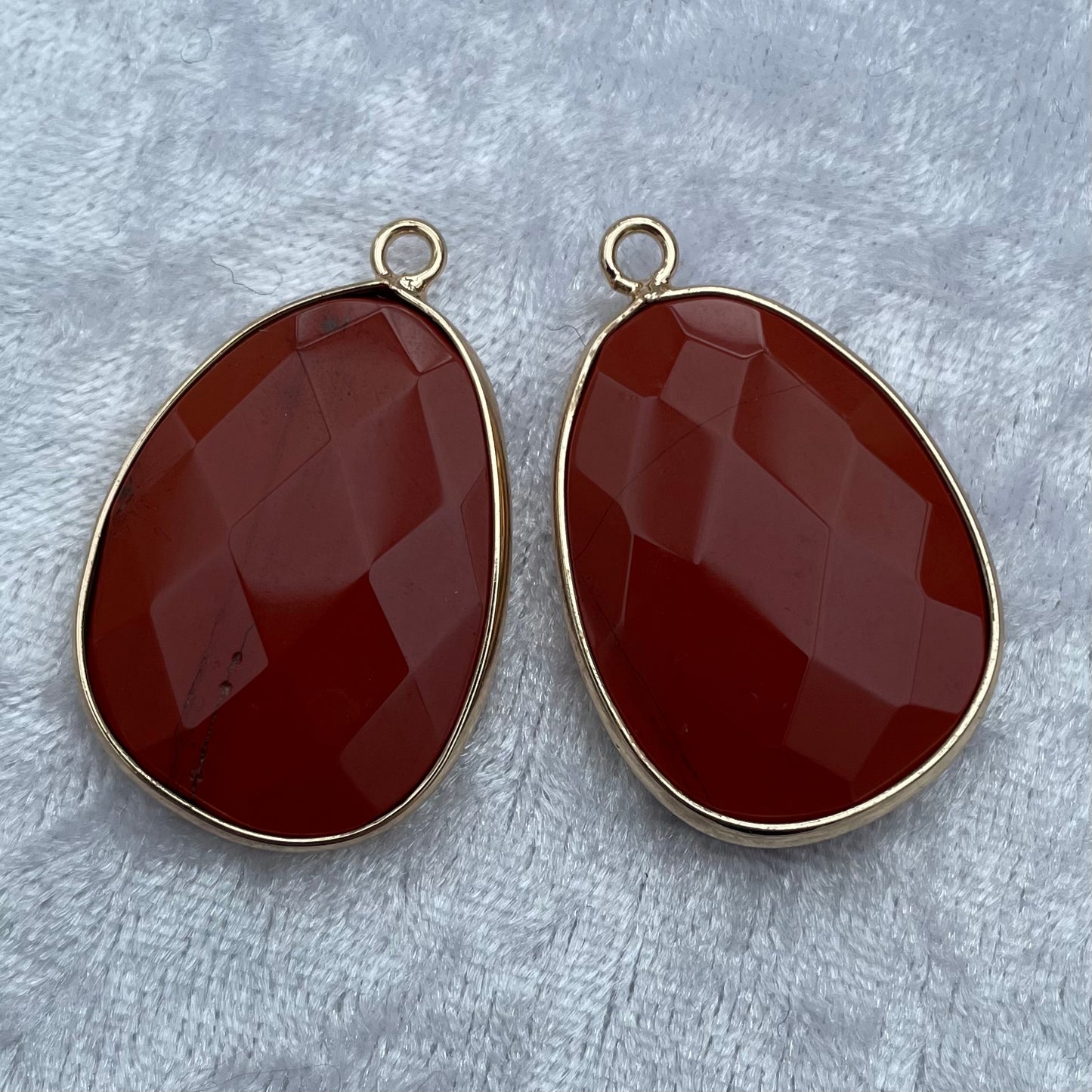 Red Jasper Faceted Pendants