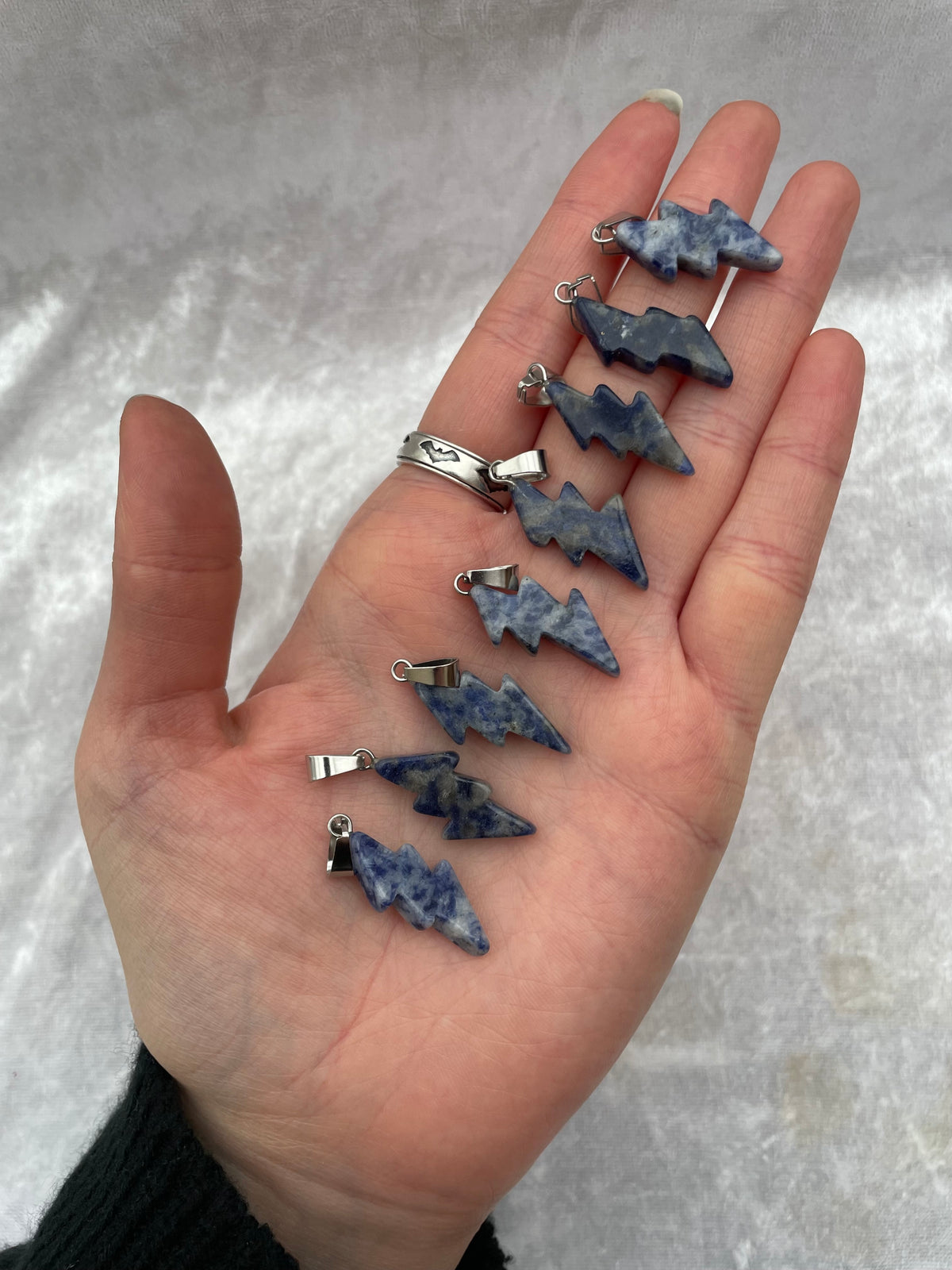 Sodalite Lightning Pendants