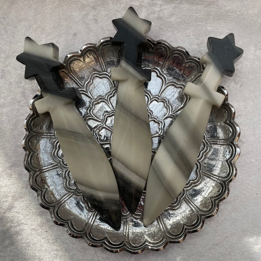 Zebra Jasper Dagger with Star Hilt