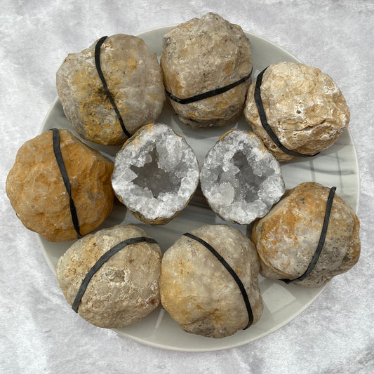 Split Quartz Geode Pairs