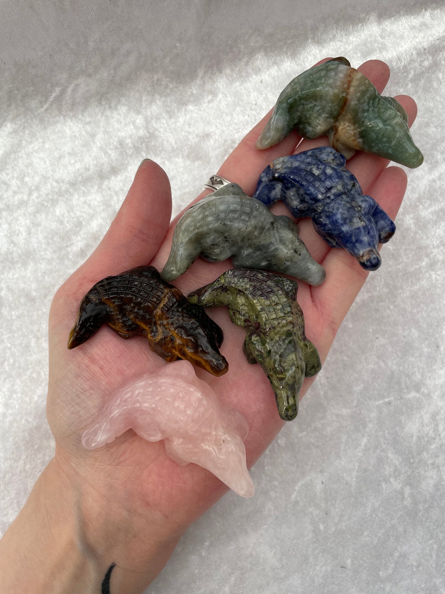 Crystal Crocodile Carvings