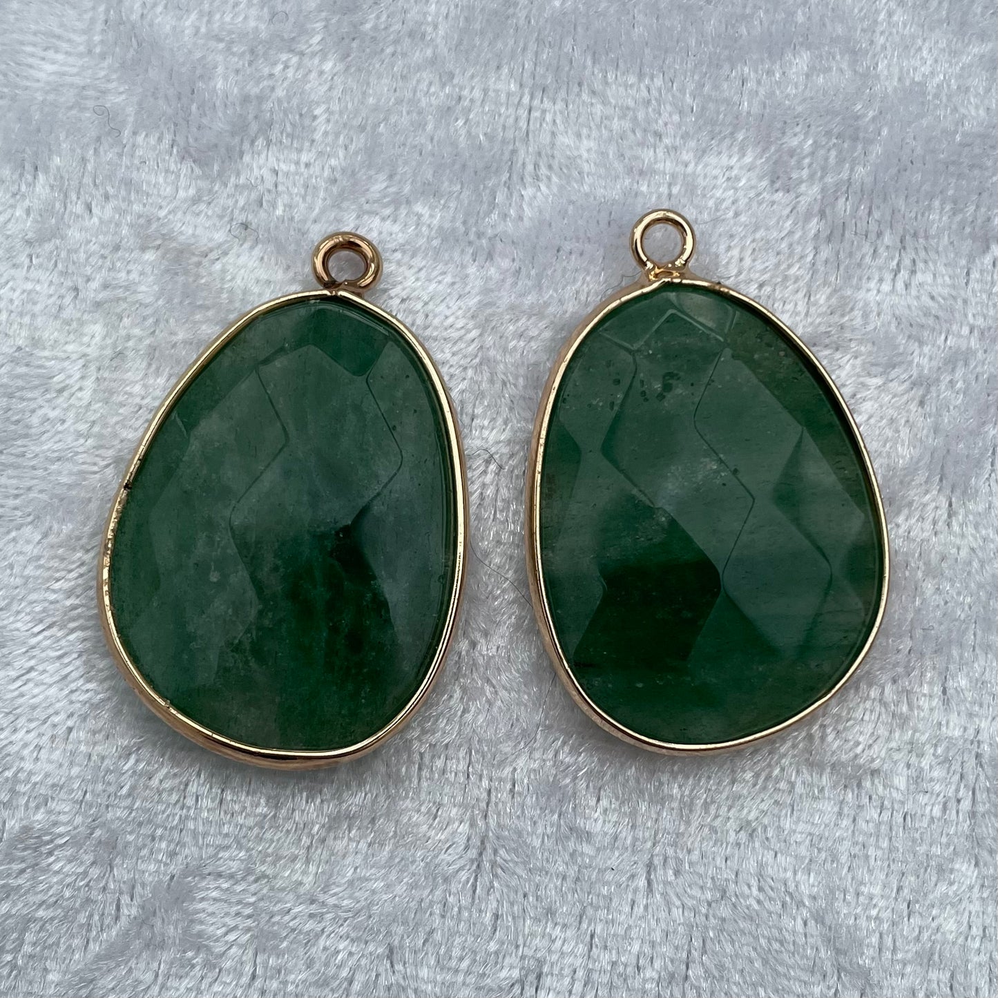 Green Aventurine Faceted Pendants
