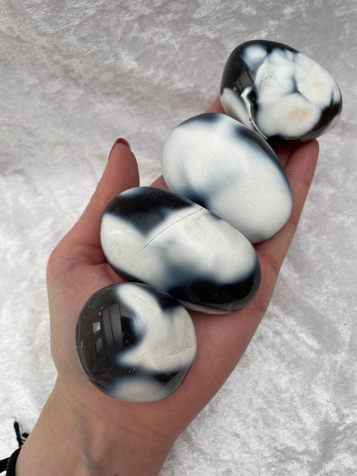 Orca Agate Palmstones