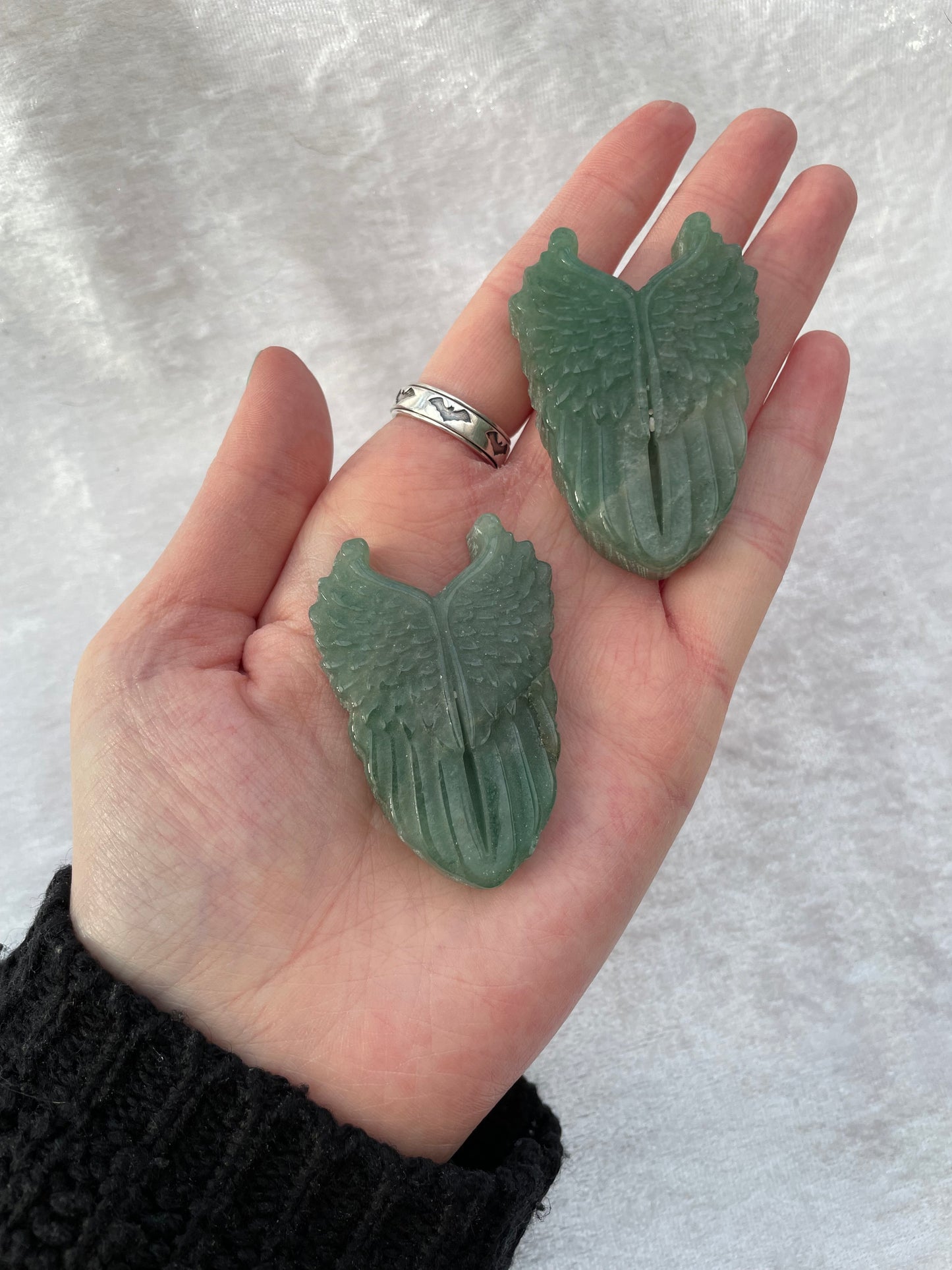 Green Aventurine Angel Wings