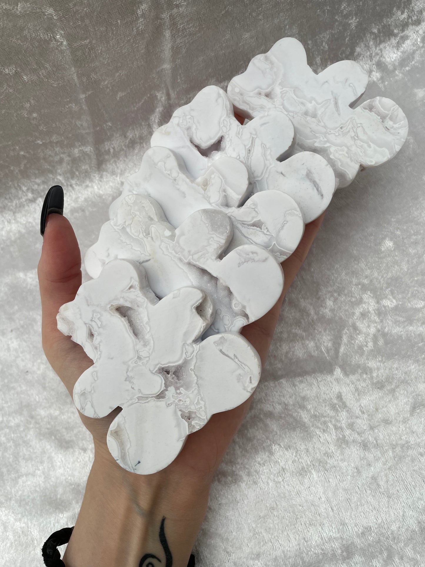 Snow Agate Teddy Bears