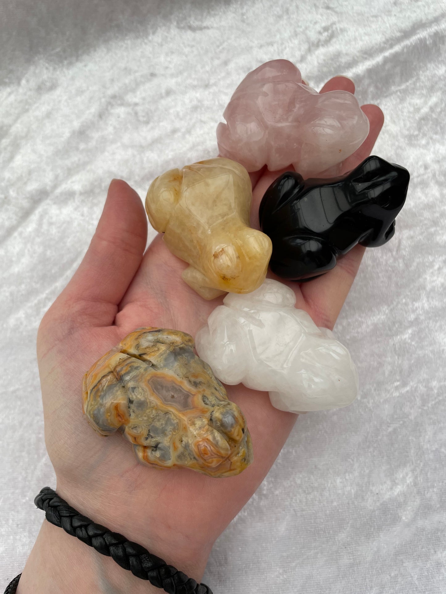 Crystal Frog Carvings
