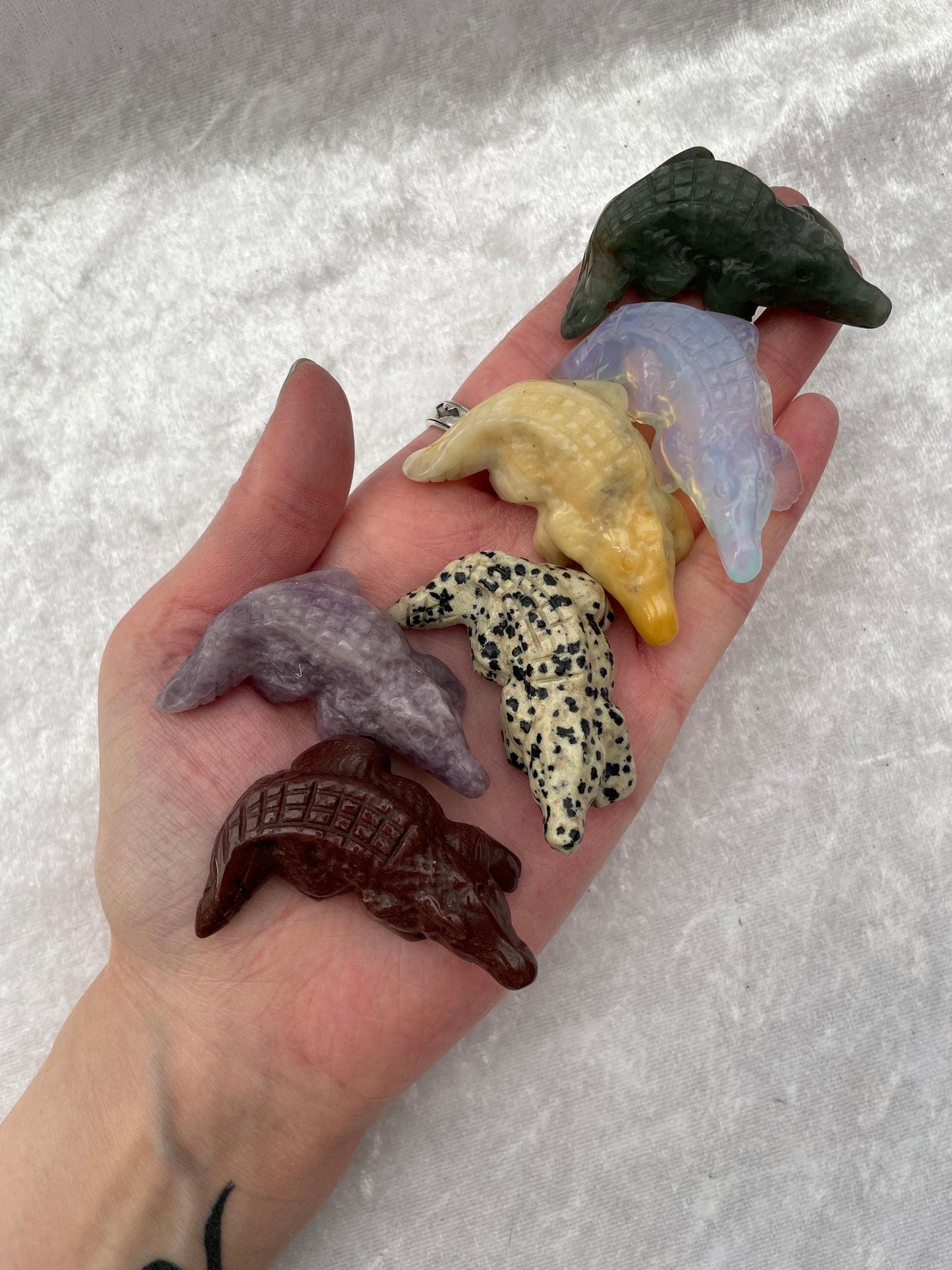 Crystal Crocodile Carvings