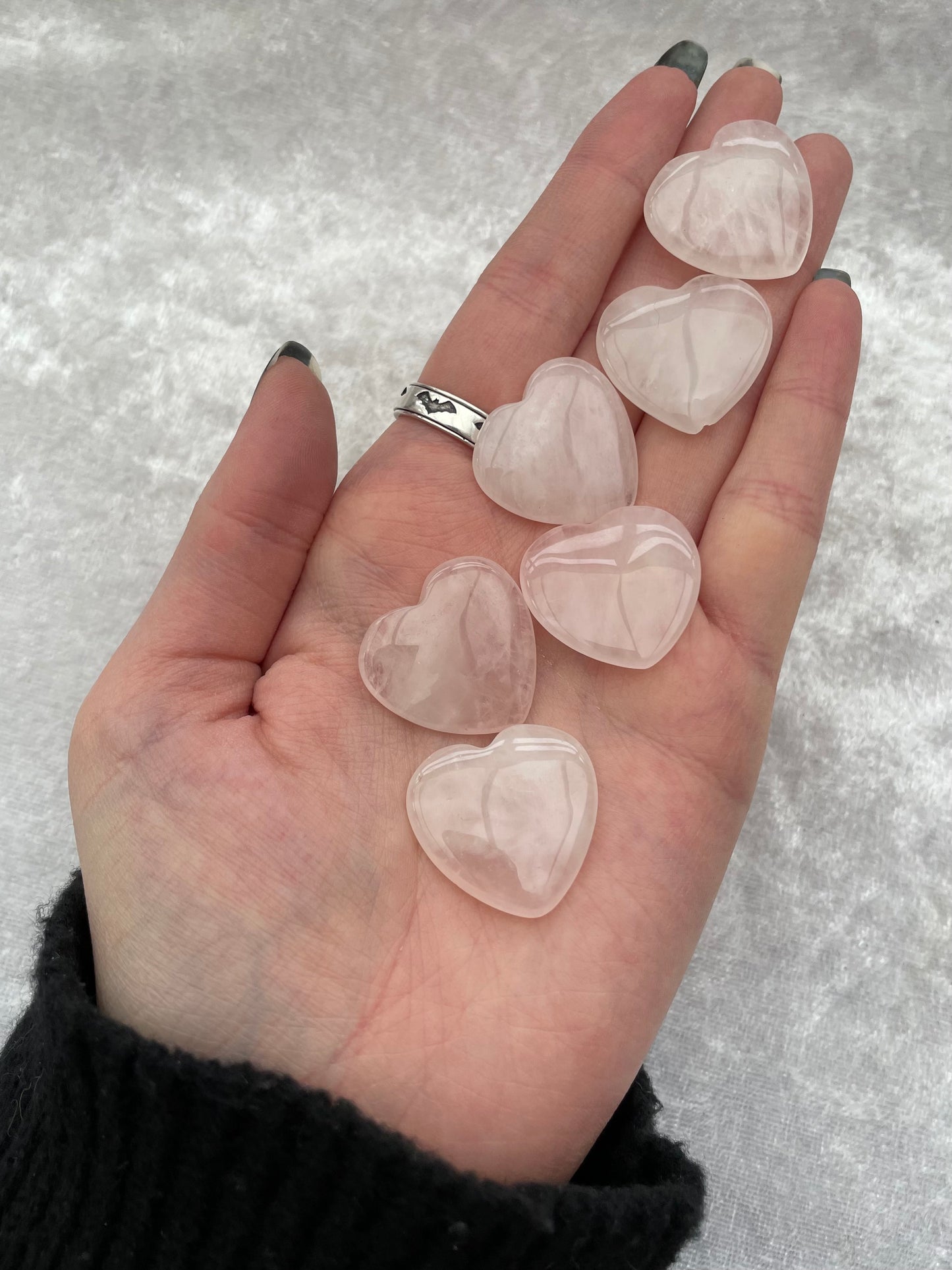 Mini Rose Quartz Hearts