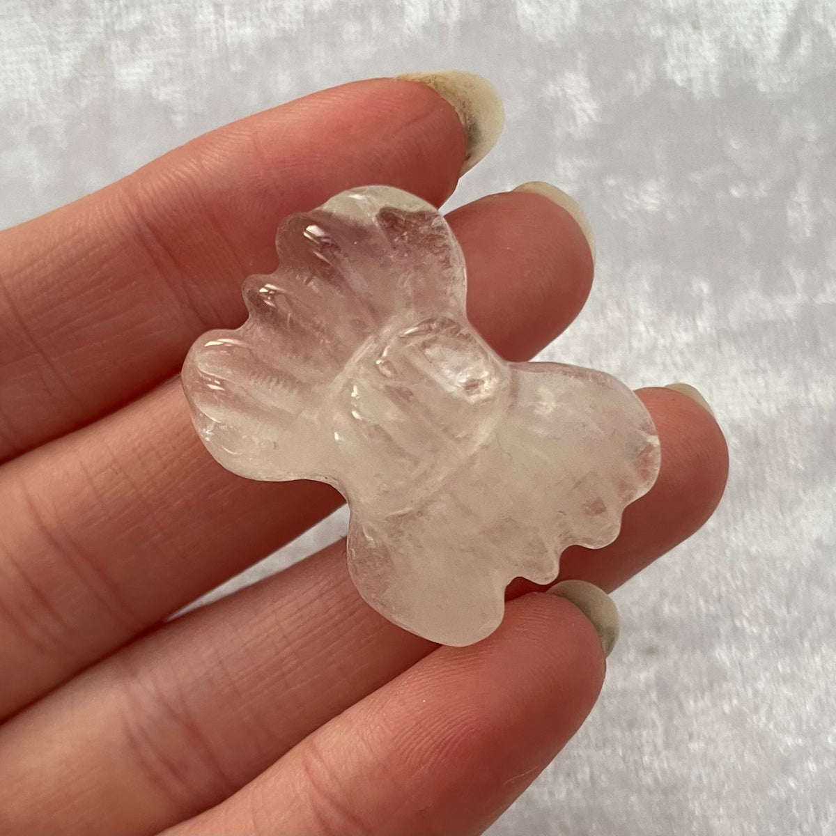 Mini Clear Quartz Butterfly Carving