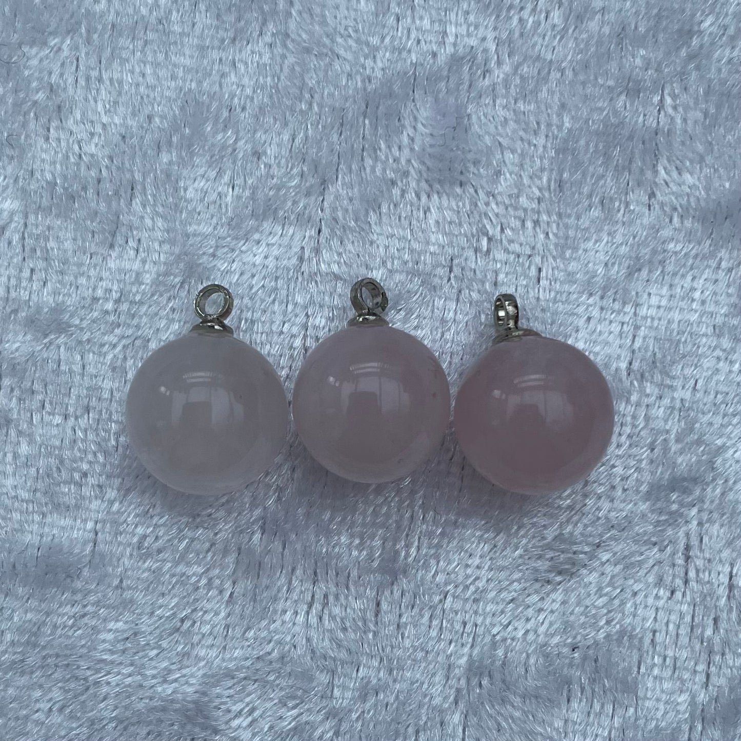 Rose Quartz Mini Sphere Pendants
