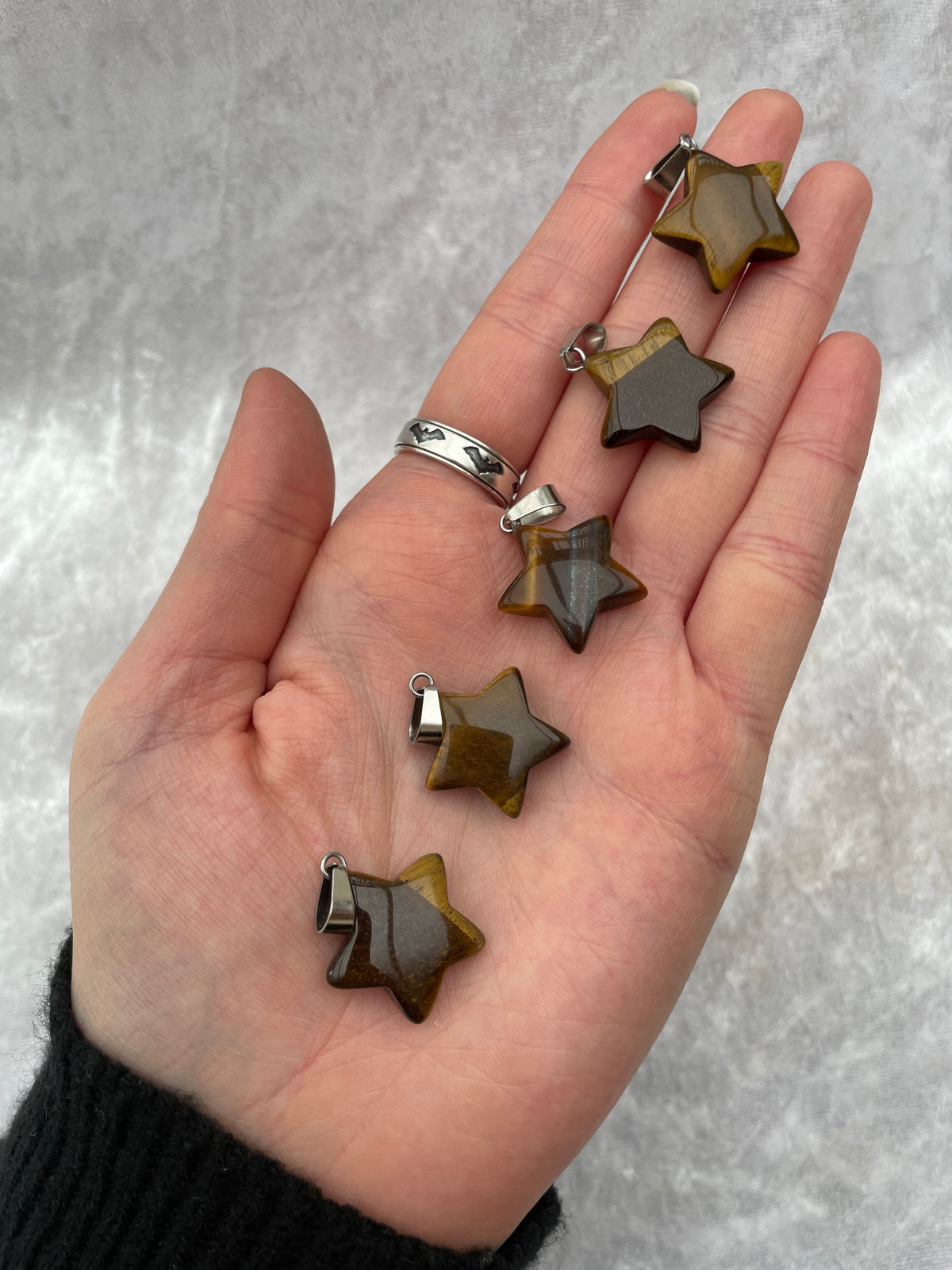 Tigers Eye Star Pendants