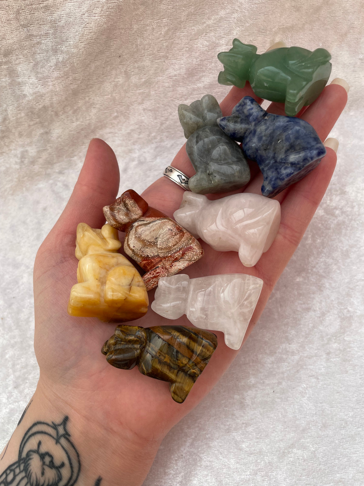 Crystal Dog Carvings