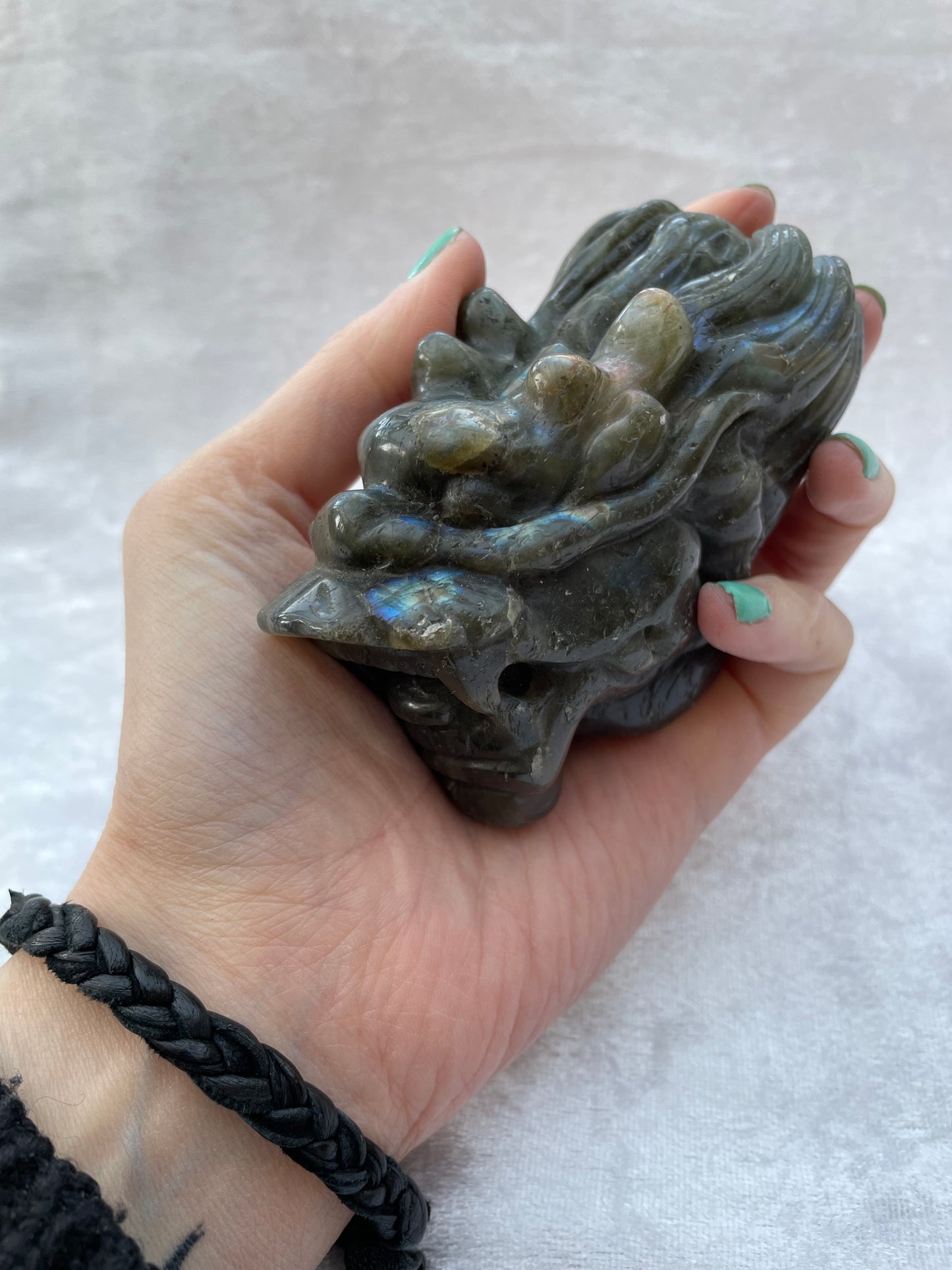 Labradorite Chinese Dragon Head
