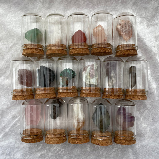 Rough Crystals in Glass Domes