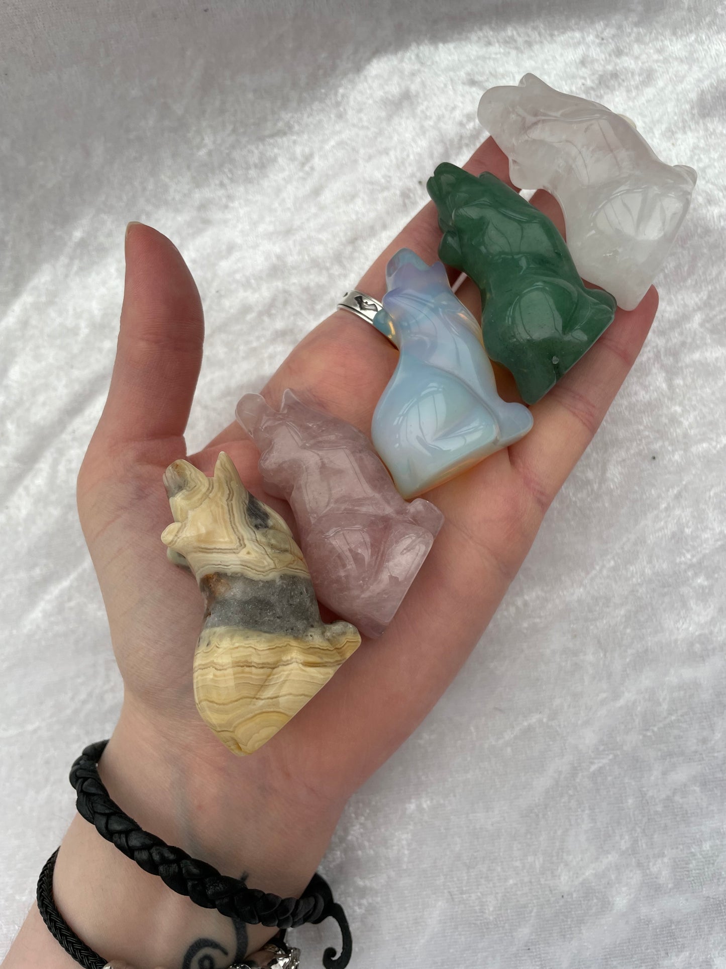 Crystal Wolf Carvings