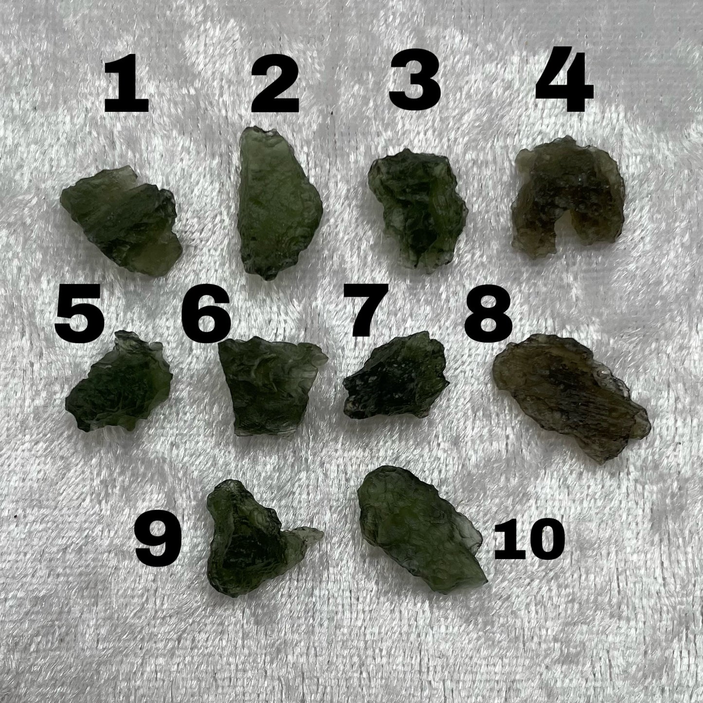 Genuine Natural Moldavite Rough Pieces