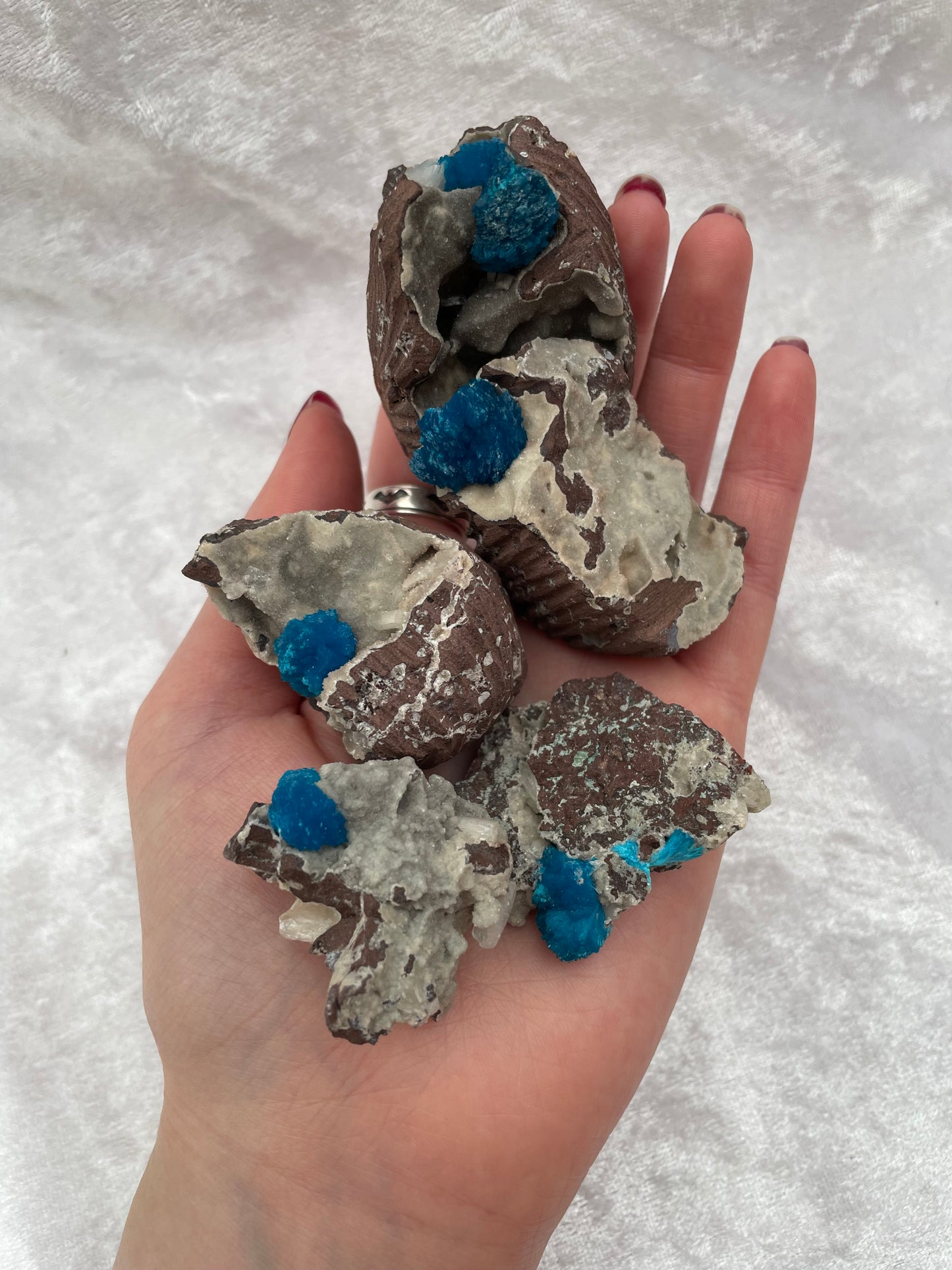 Cavansite on Heulandite Clusters