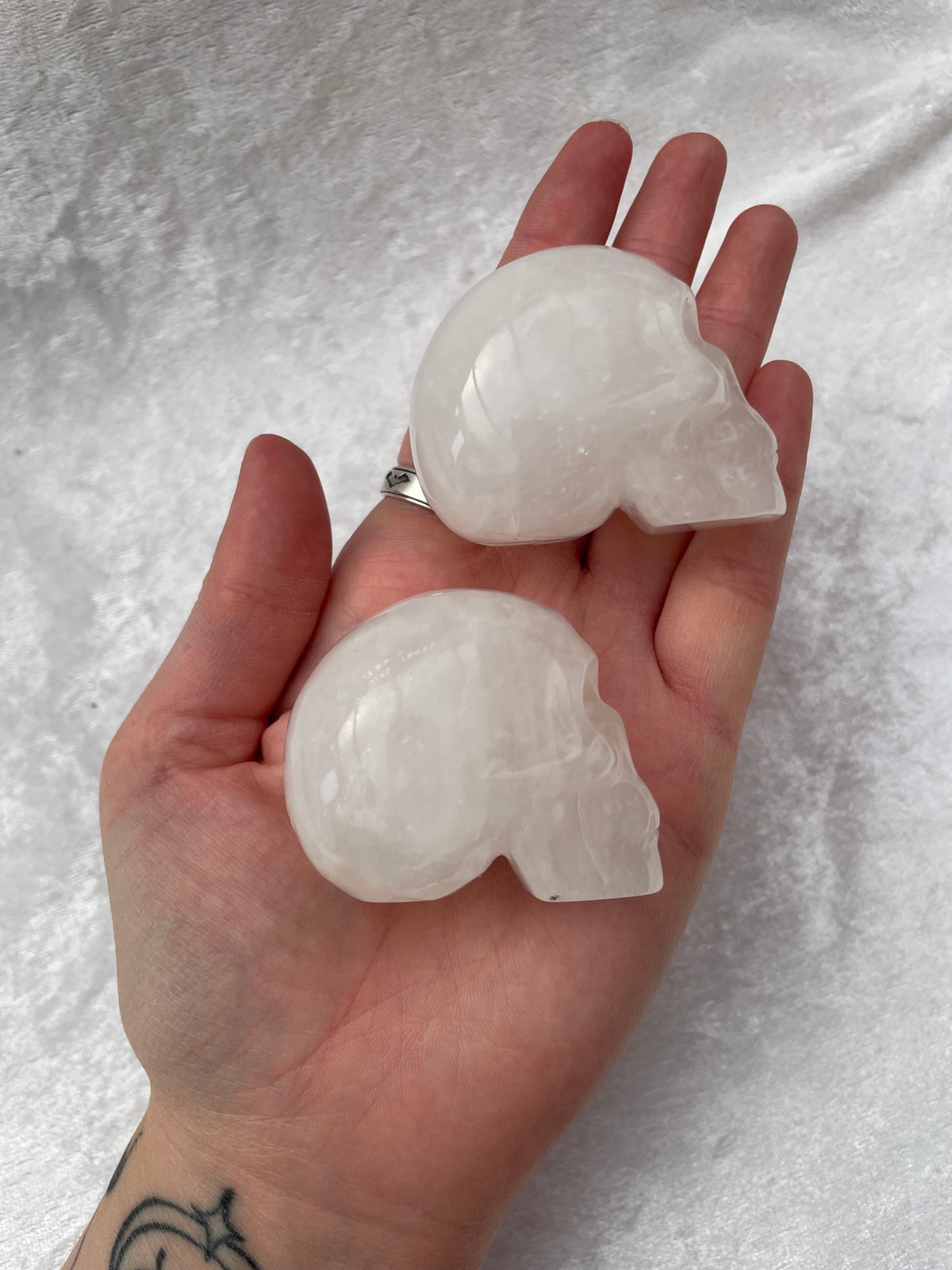 Clear Quartz Skull Carvings