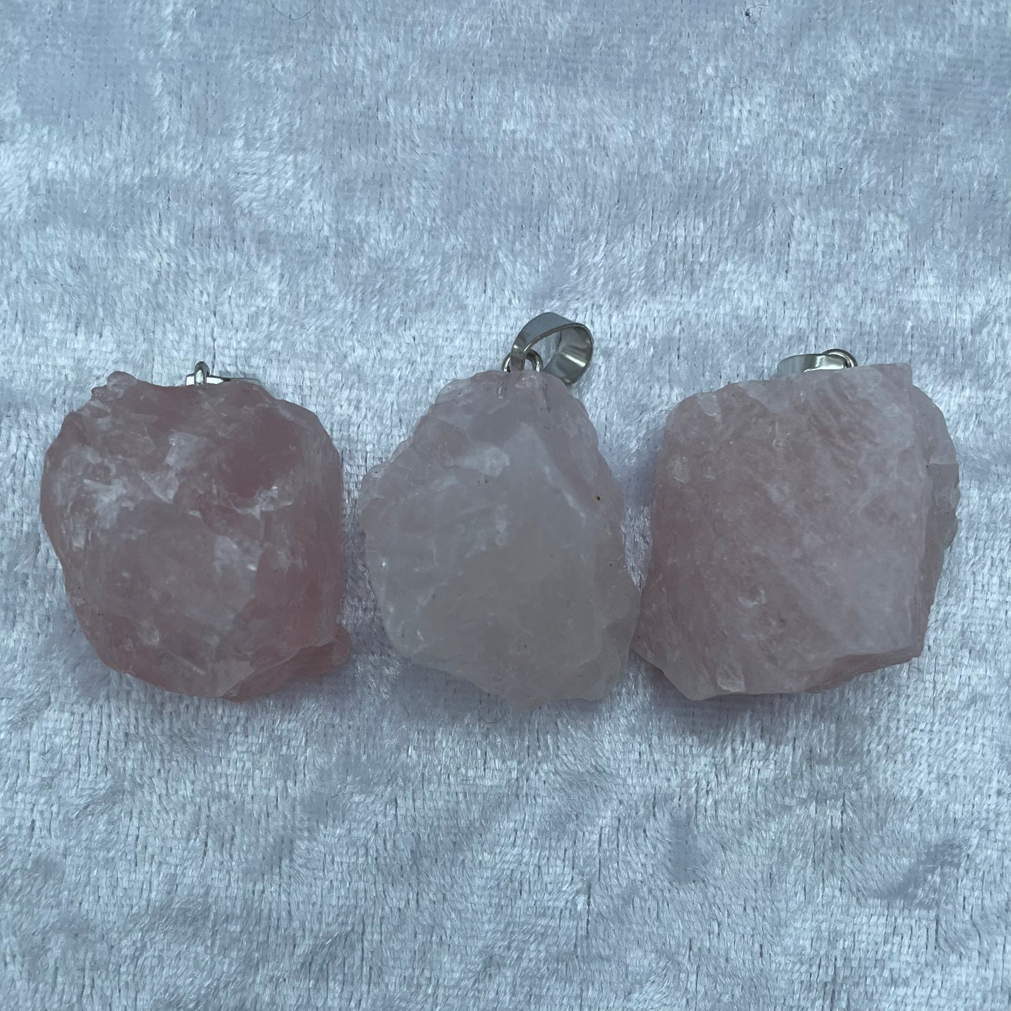 Rose Quartz Rough Pendants