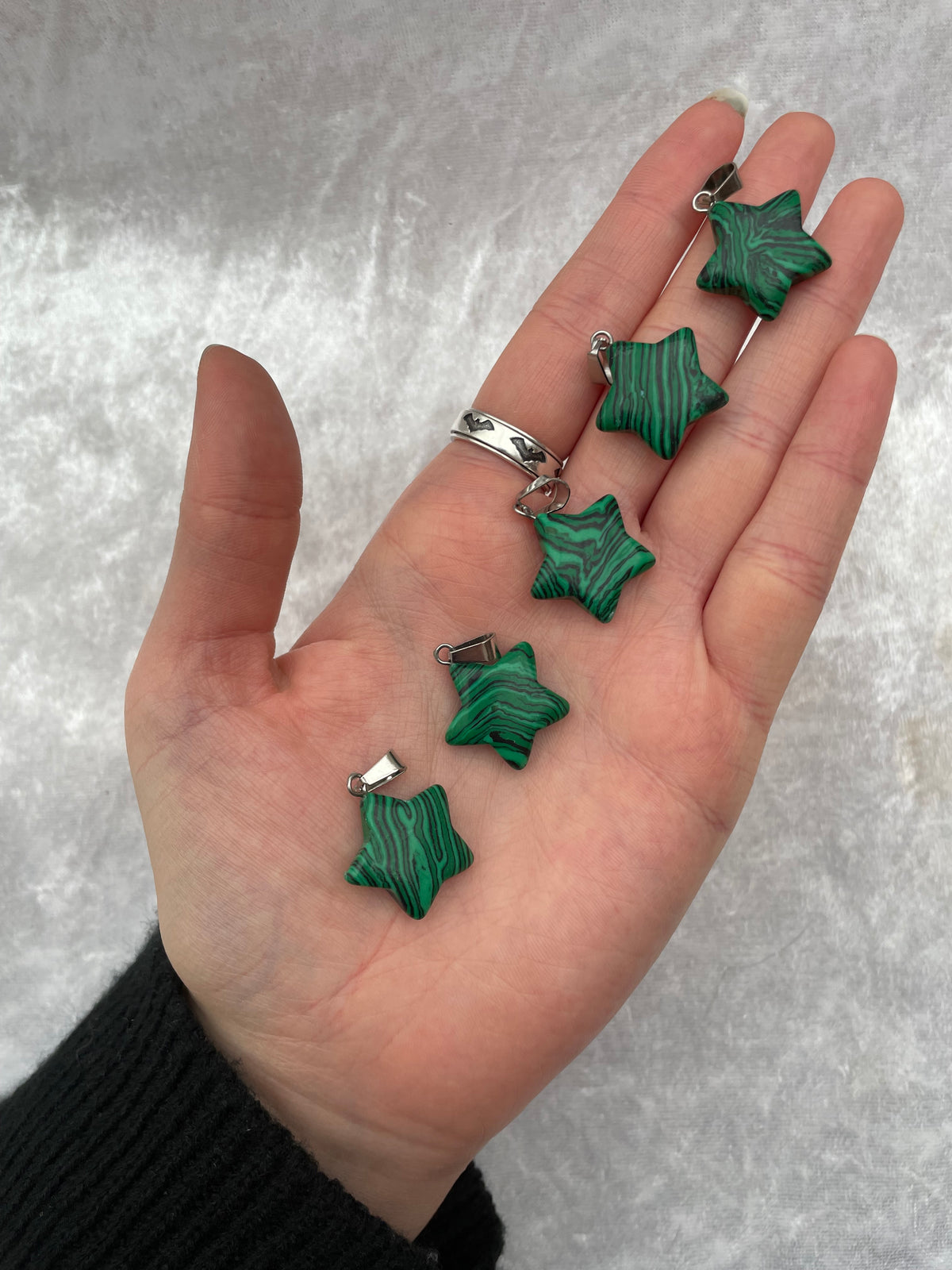 Artificial Malachite Star Pendants