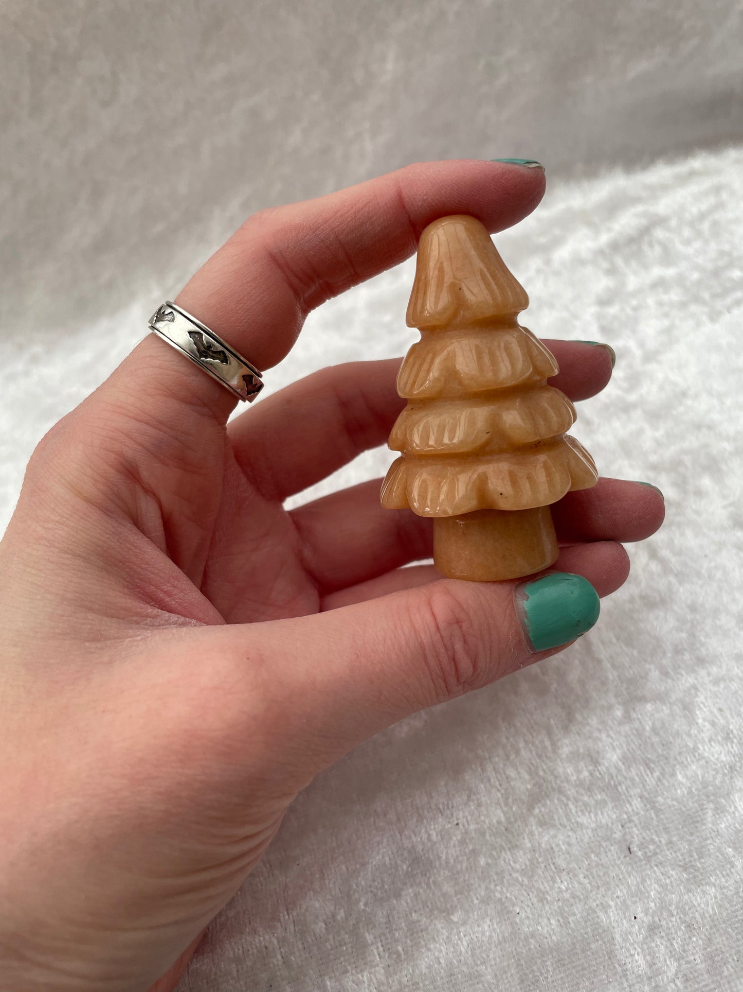 Peach Aventurine Christmas Tree