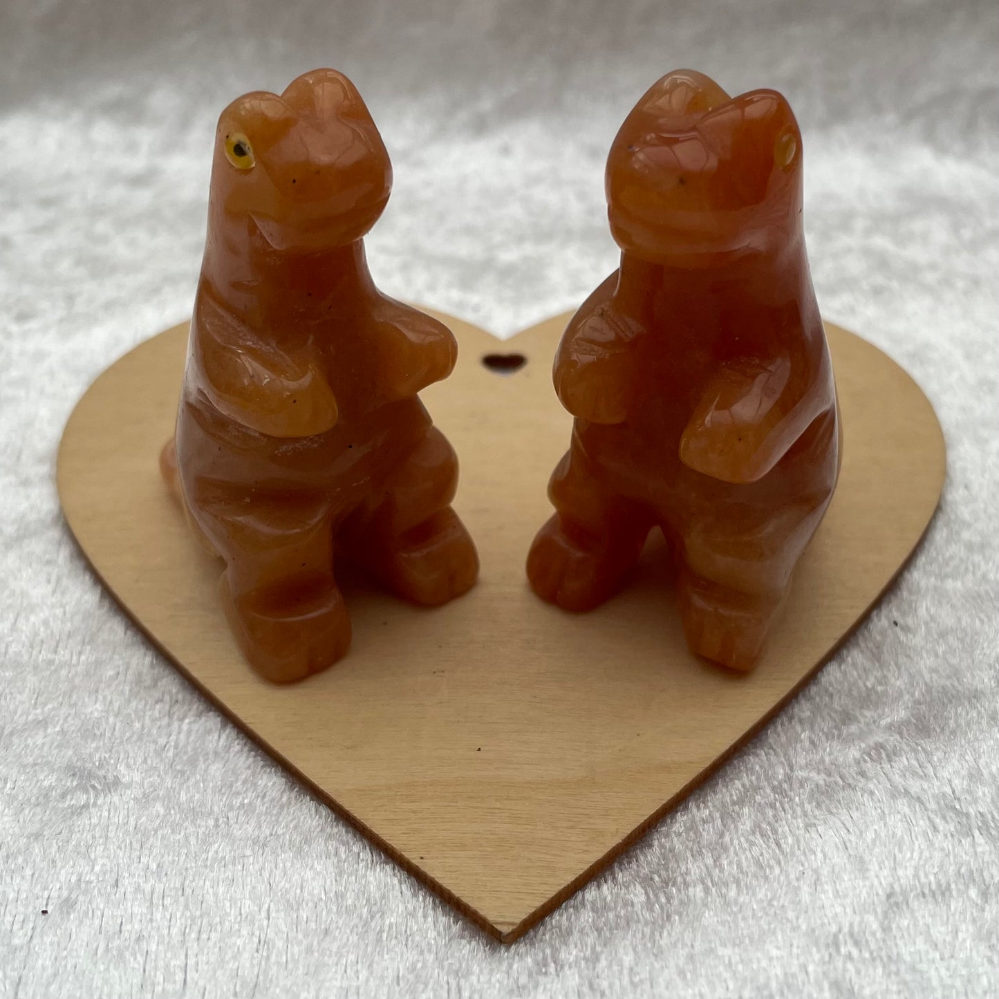 Peach Aventurine Dinosaurs