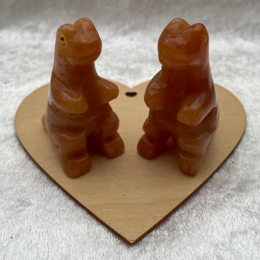 Peach Aventurine Dinosaurs