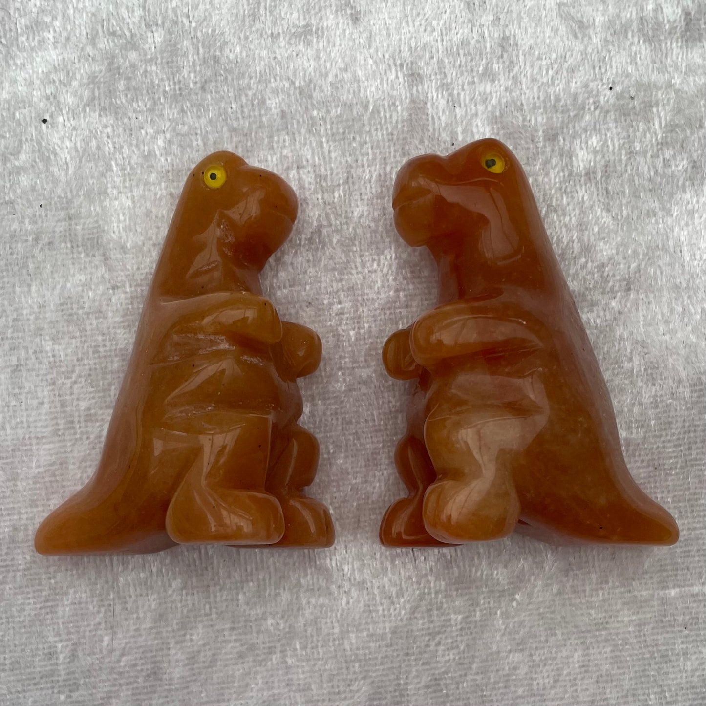 Peach Aventurine Dinosaurs