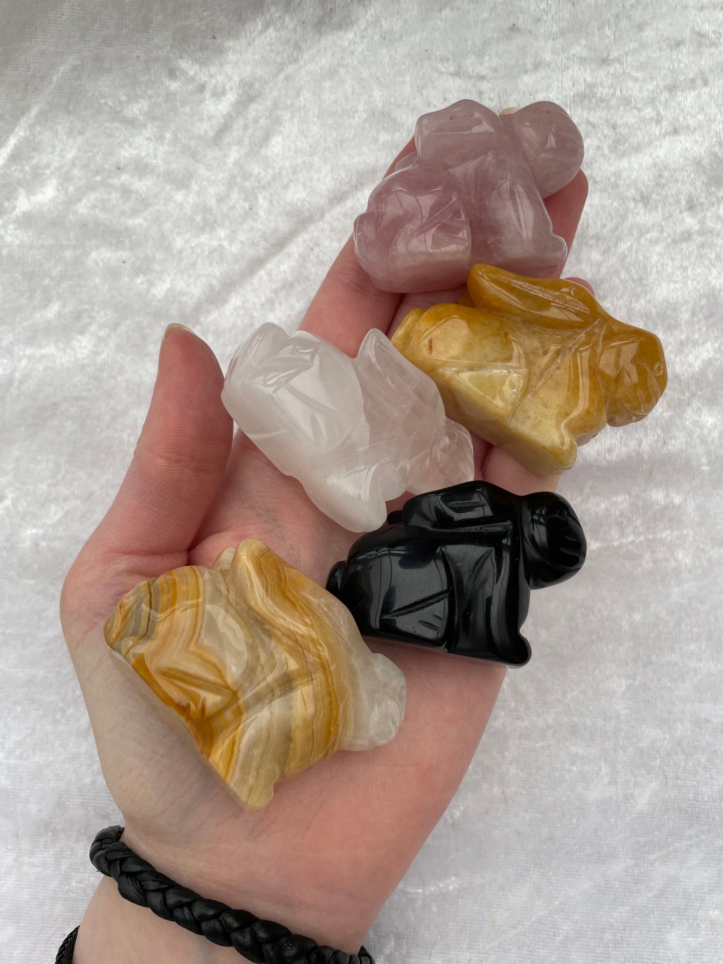 Crystal Rabbit Carvings