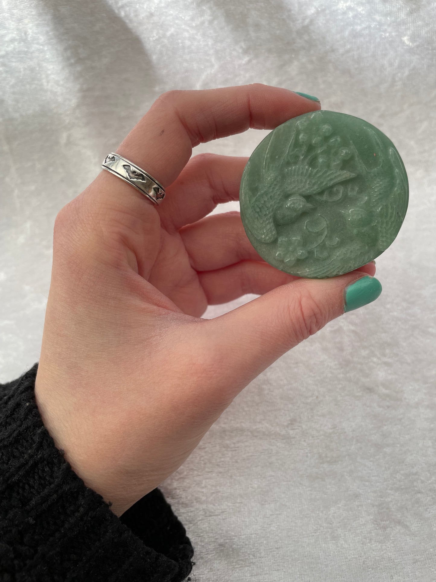 Green Aventurine Bird Carving