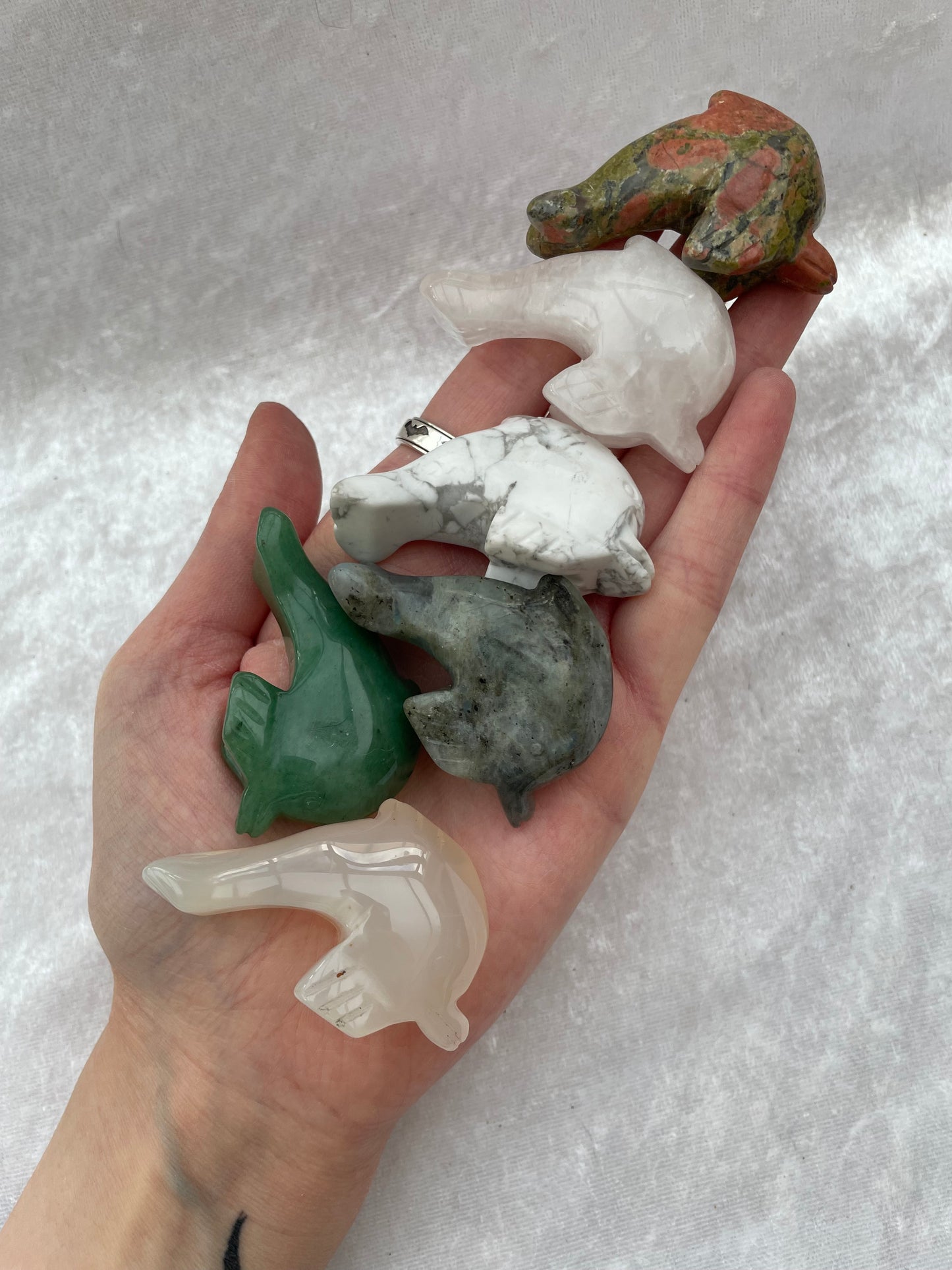 Crystal Dolphin Carvings