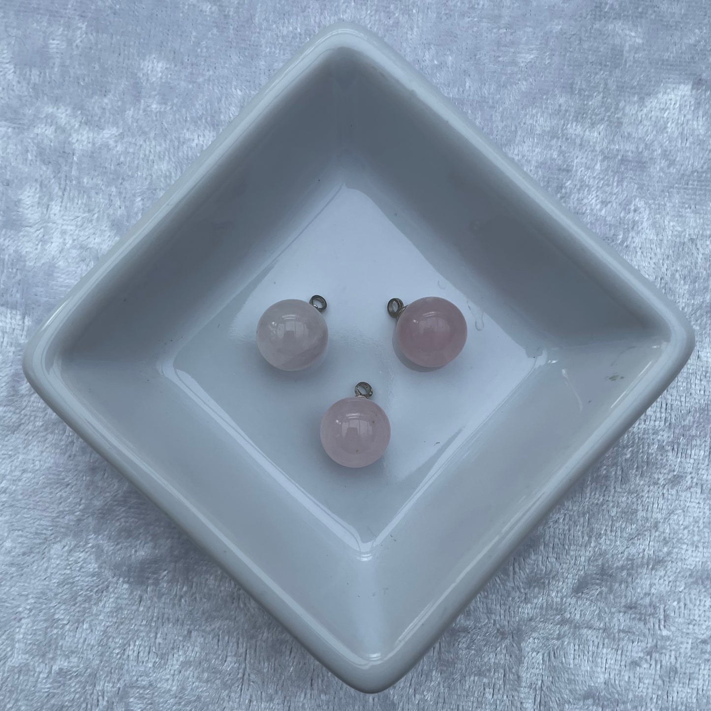 Rose Quartz Mini Sphere Pendants