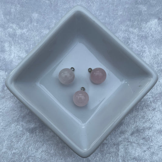 Rose Quartz Mini Sphere Pendants