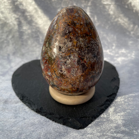 Plum Root Agate Egg