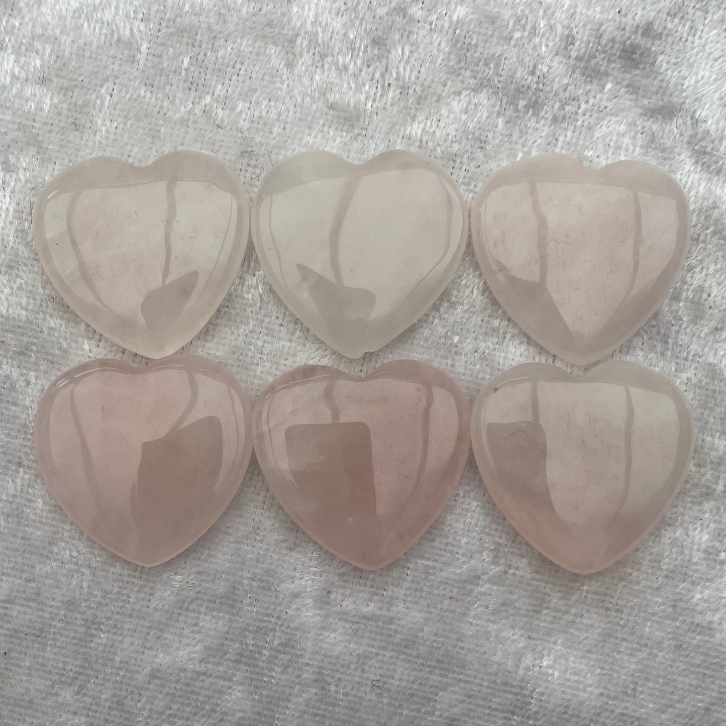 Mini Rose Quartz Hearts