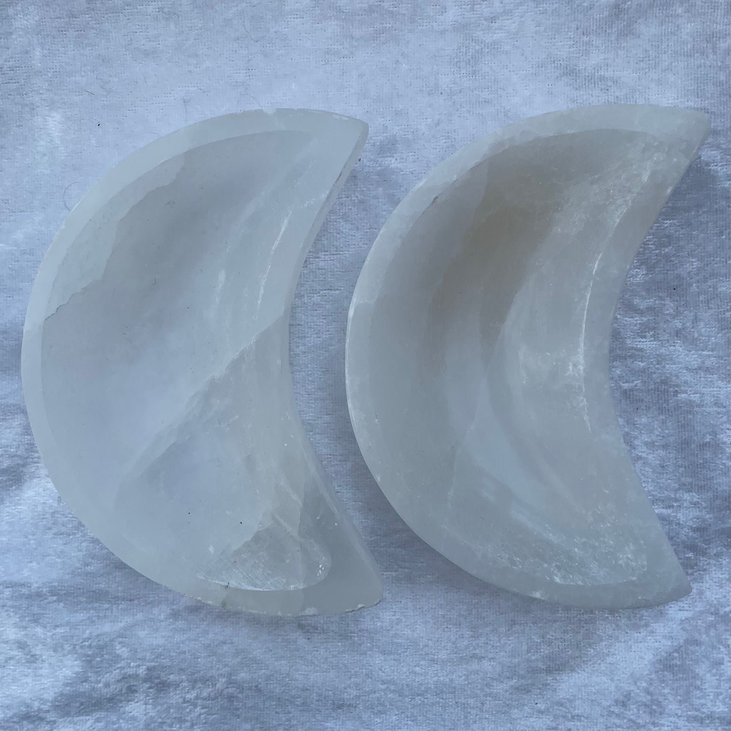 Selenite Moon Bowls