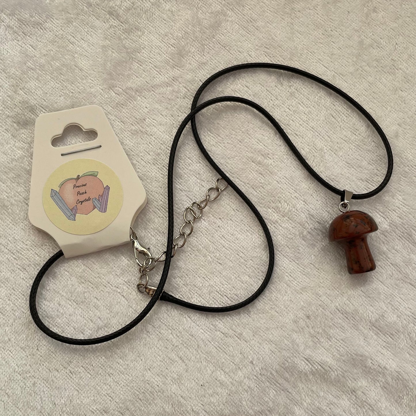 Mahogany Obsidian Mushroom Necklaces