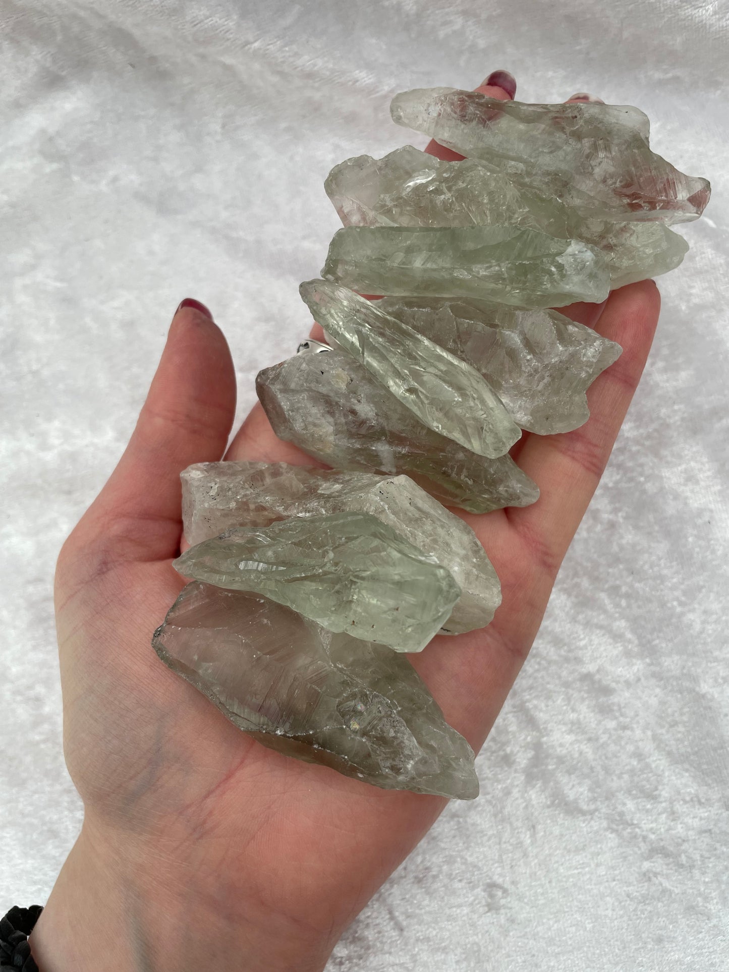 Rough Prasiolite Points