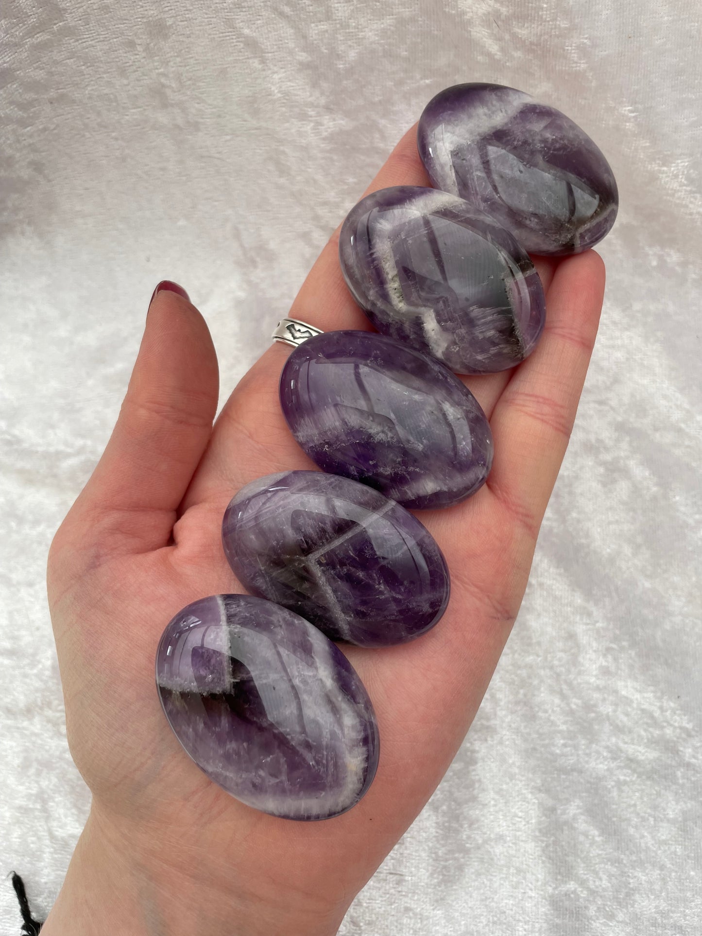 Chevron Amethyst Palmstones