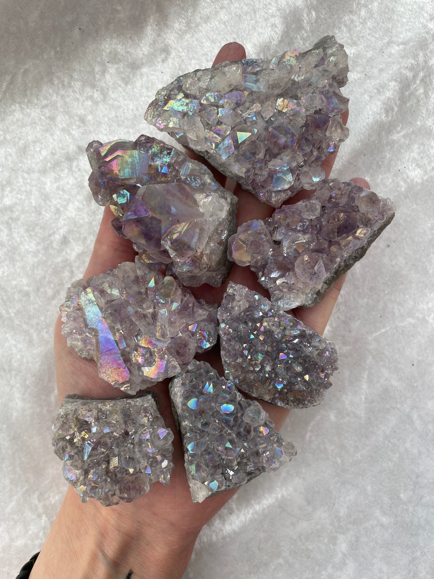 Aura Amethyst Clusters