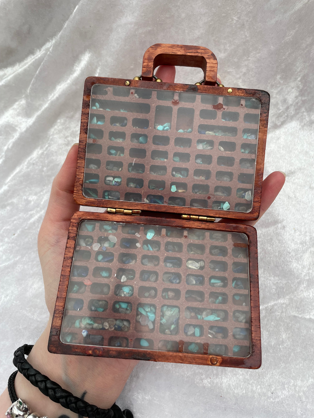 Mini Wooden Crystal Briefcase