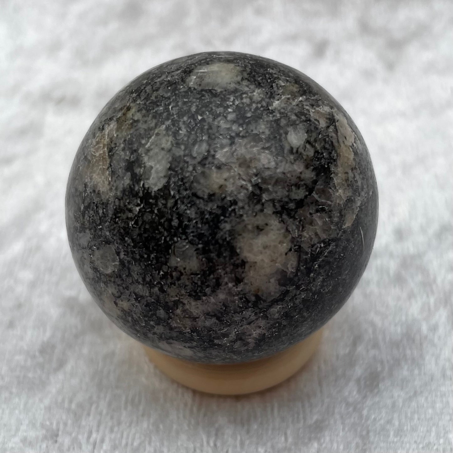 Black Rhyolite Sphere