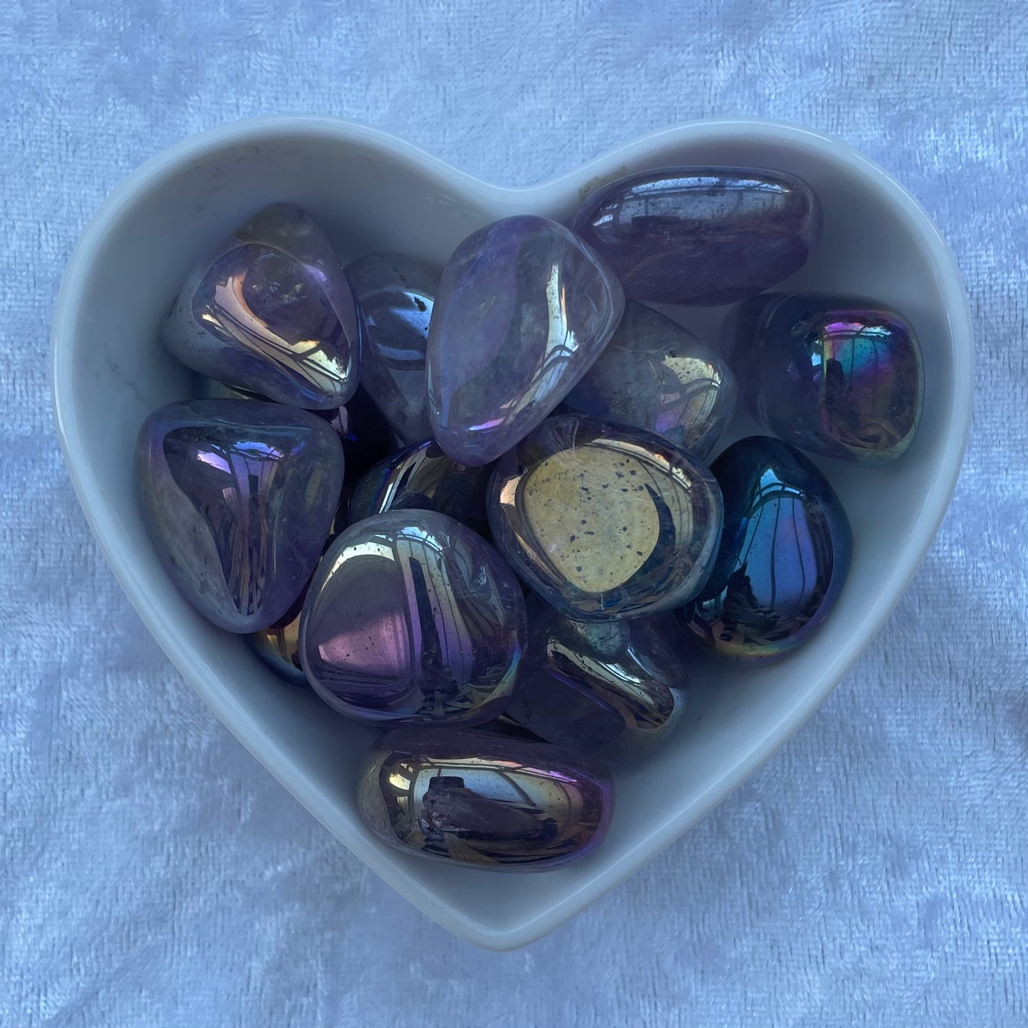 Aura Amethyst Tumblestones