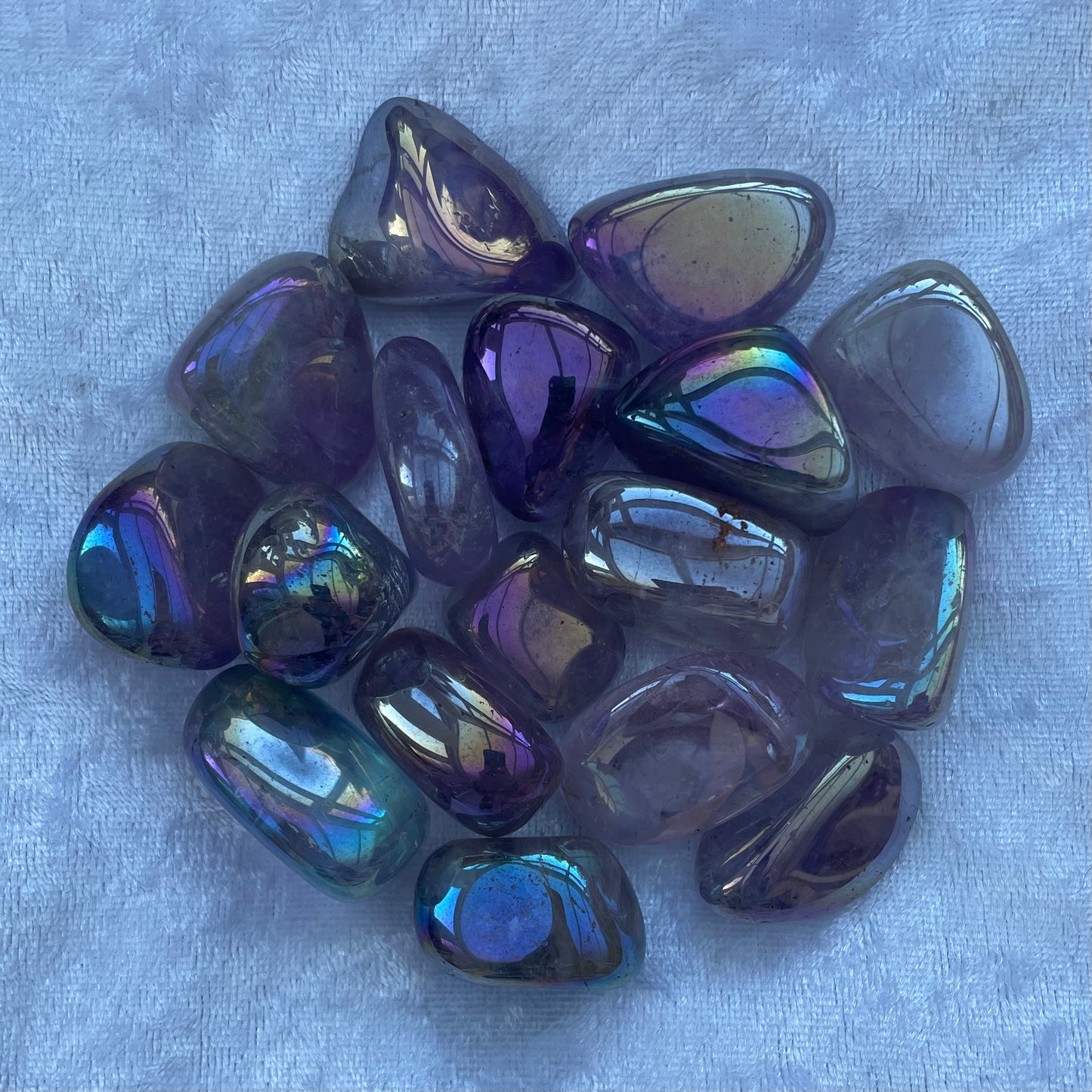 Aura Amethyst Tumblestones