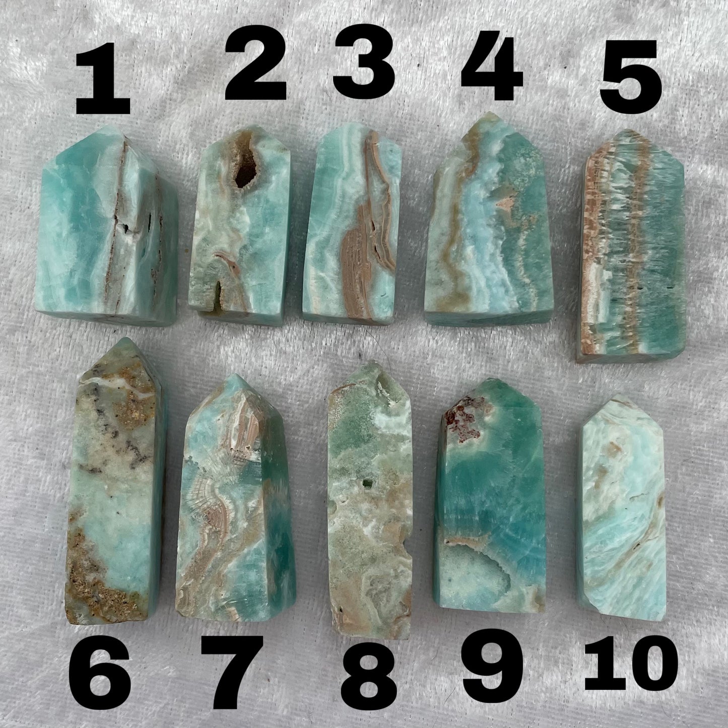 Caribbean Calcite Mini Obelisk Points