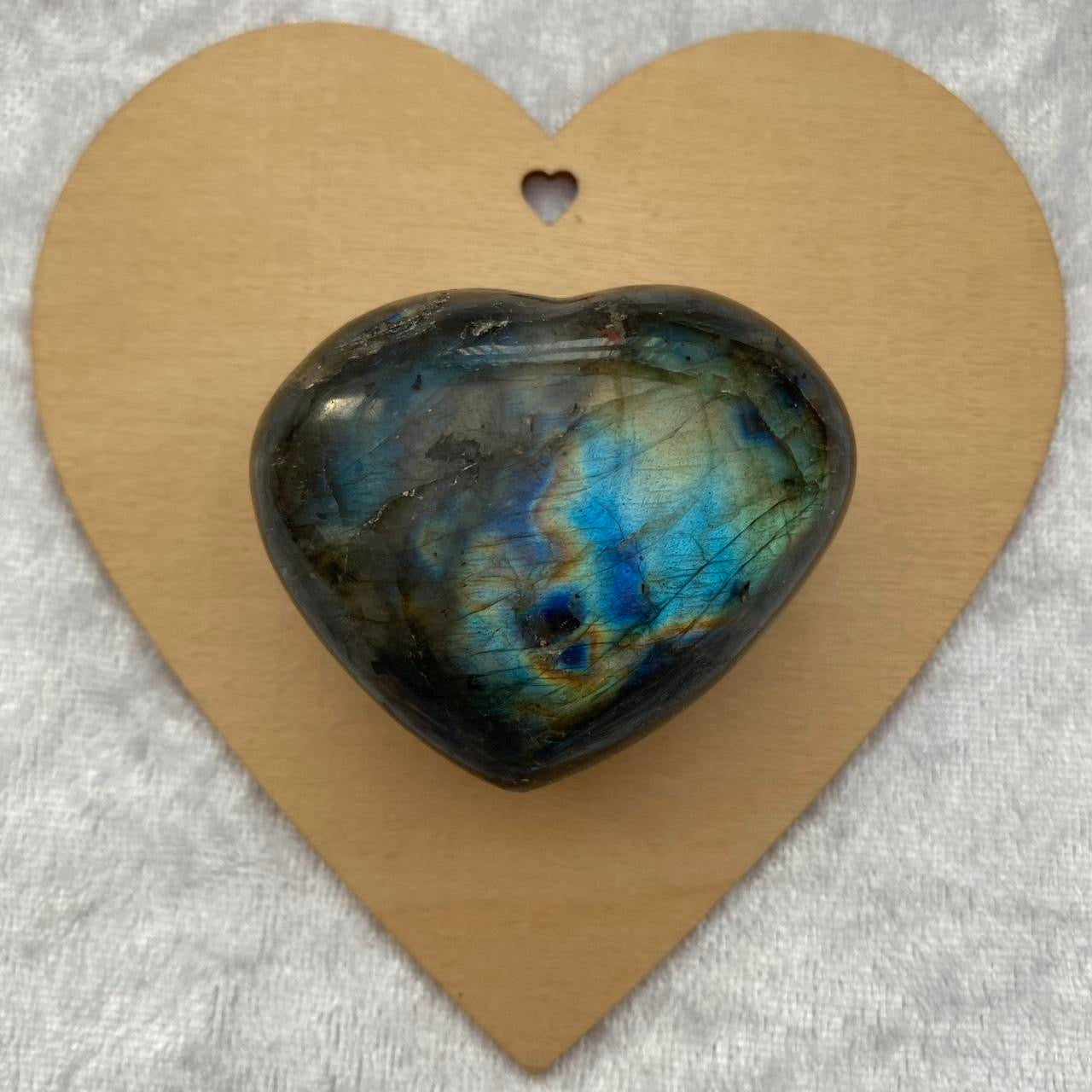Labradorite Heart