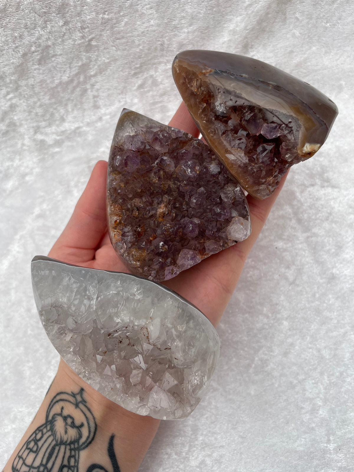 Amethyst Agate Druzy Cluster Flames