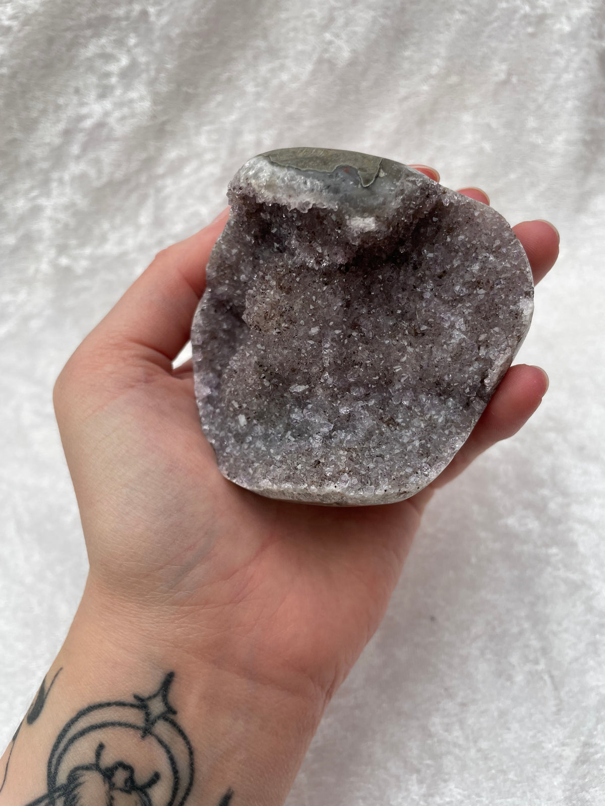 Sugar Amethyst Cut Base Cluster